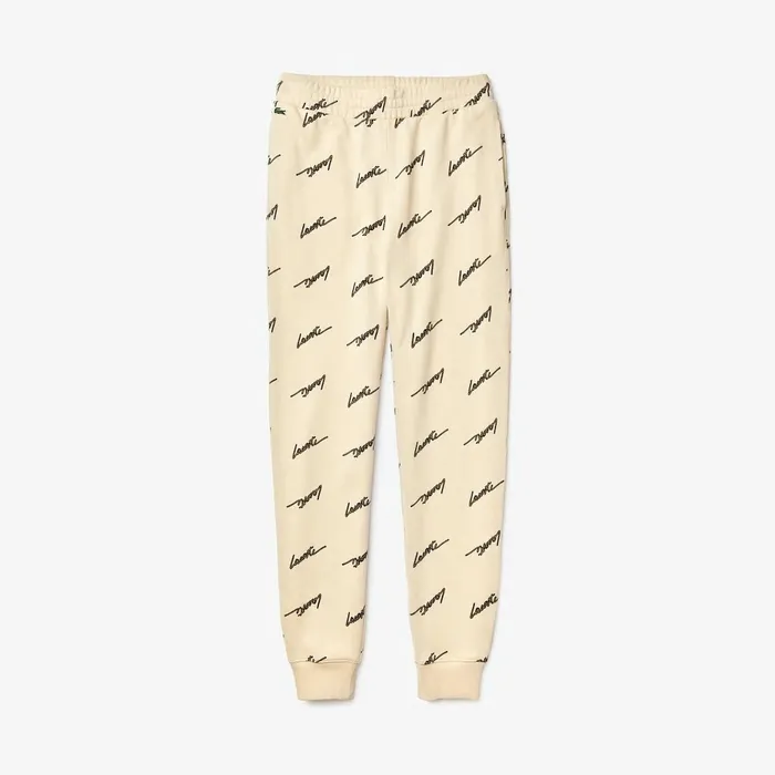 LIVE Cotton Fleece Sweatpants Beige Mens Lacoste Tracksuits Gift Ideas