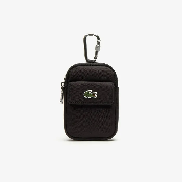 LIVE Detachable Pouch Striped Backpack Noir Blanc Mens Lacoste Bags Cheap On Sale