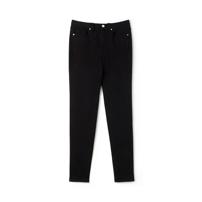LIVE FivePocket Stretch Cotton Denim Jeans Black Womens Lacoste Pants and Shorts Shop Online
