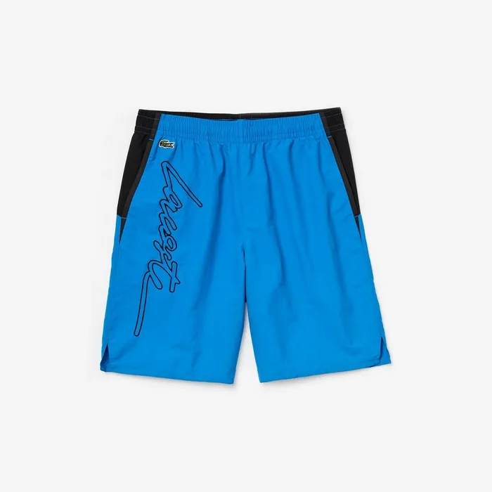 LIVE Lightweight Bermuda Shorts BlueBlack Mens Lacoste Pants and Shorts Outlet