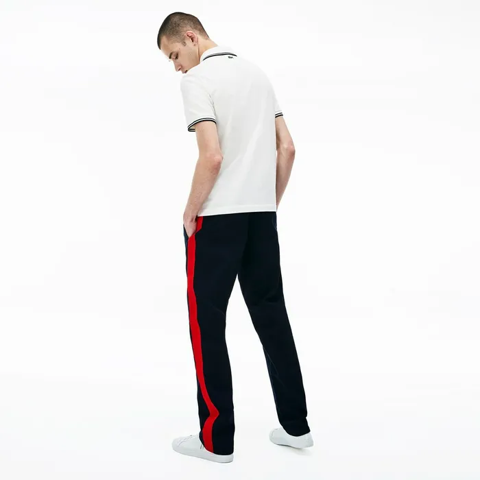 LIVE Loose Fit Chinos BlueRed Mens Lacoste Pants and Shorts Online Store