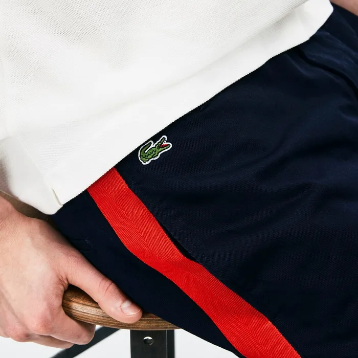 LIVE Loose Fit Chinos BlueRed Mens Lacoste Pants and Shorts Online Store