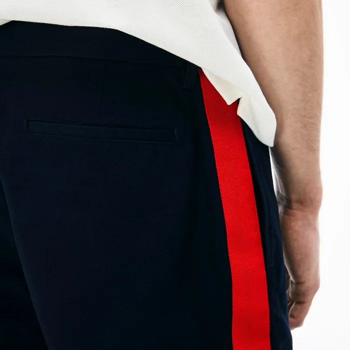 LIVE Loose Fit Chinos BlueRed Mens Lacoste Pants and Shorts Online Store
