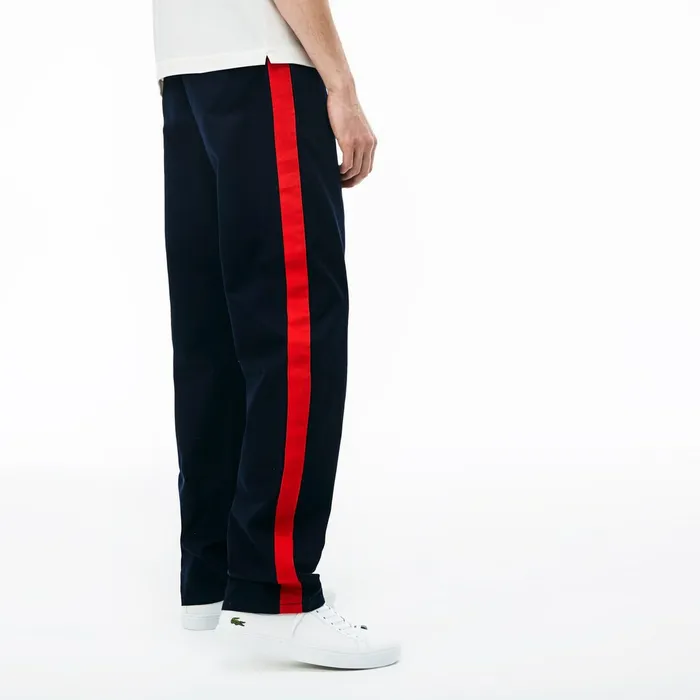 LIVE Loose Fit Chinos BlueRed Mens Lacoste Pants and Shorts Online Store
