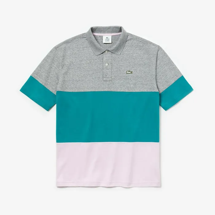 LIVE Loose Fit Cotton Polo Grey ChineGreenLight Pink Mens Lacoste Polos Gift 4 You