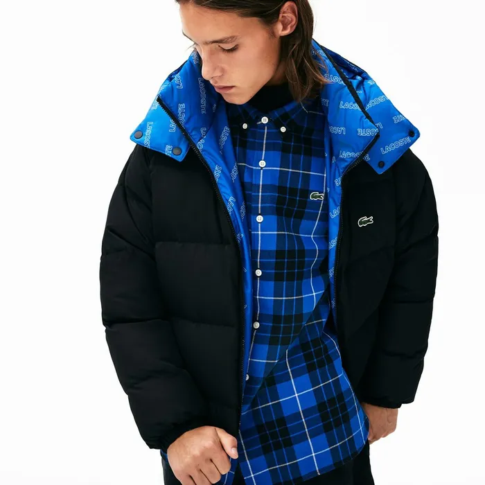 LIVE PrintLined Reversible Quilted Jacket BlackBlueWhite Mens Lacoste Jackets and Coats Cheap On Sale LIVE PrintLined Reversible Quilted Jacket BlackBlueWhite Mens Lacoste Jackets and Coats Cheap On Sale