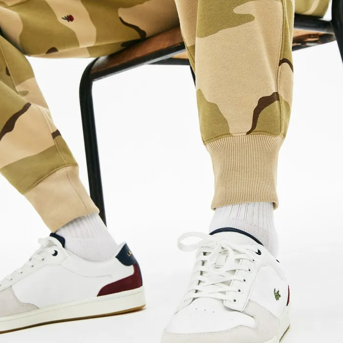 Live Rose Embroidered Camo Sweatpant BeigeWhite Mens Lacoste Pants and Shorts Gift for Friend