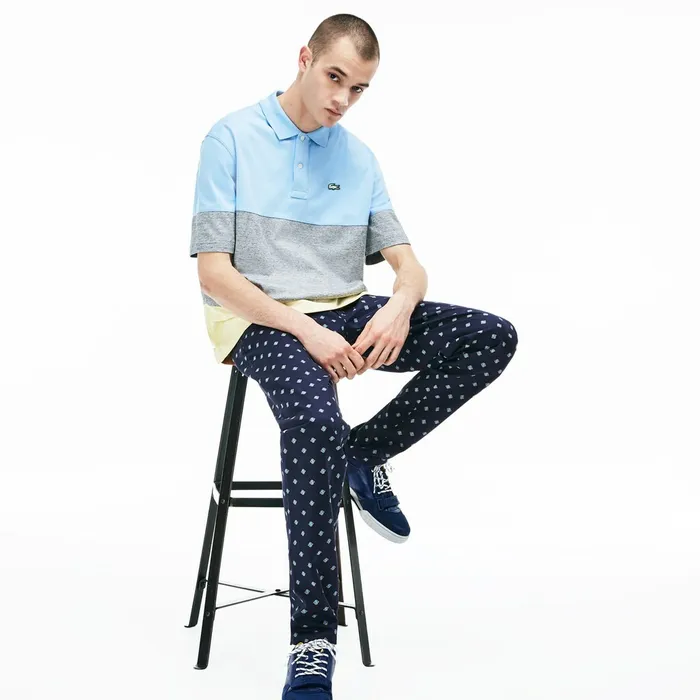 LIVE Skinny Fit Chinos Navy BlueWhite Mens Lacoste Pants and Shorts For Sale Online