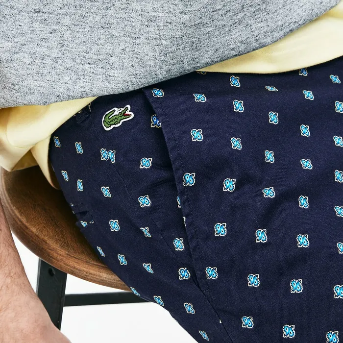 LIVE Skinny Fit Chinos Navy BlueWhite Mens Lacoste Pants and Shorts For Sale Online
