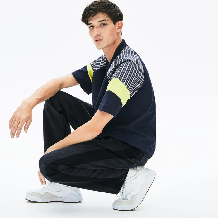 LIVE Straight Cut 5Pocket Cotton Jeans Black Mens Lacoste Pants and Shorts Casaul