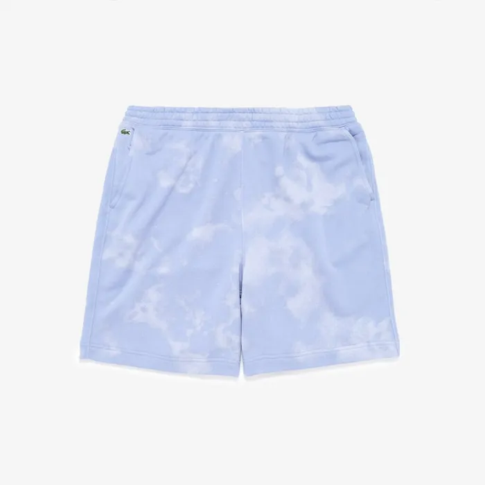 LIVE TieDye Print Cotton Fleece Bermudas Purple Mens Lacoste Pants and Shorts Popular LIVE TieDye Print Cotton Fleece Bermudas Purple Mens Lacoste Pants and Shorts Popular