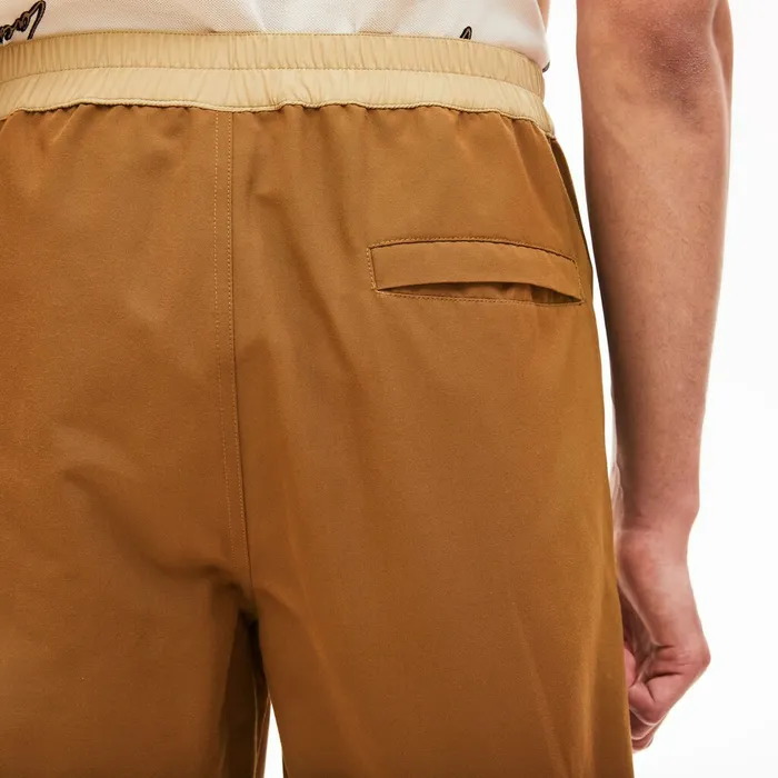 LIVE TwoTone Track Pants BeigeBrown Mens Lacoste Pants and Shorts Store