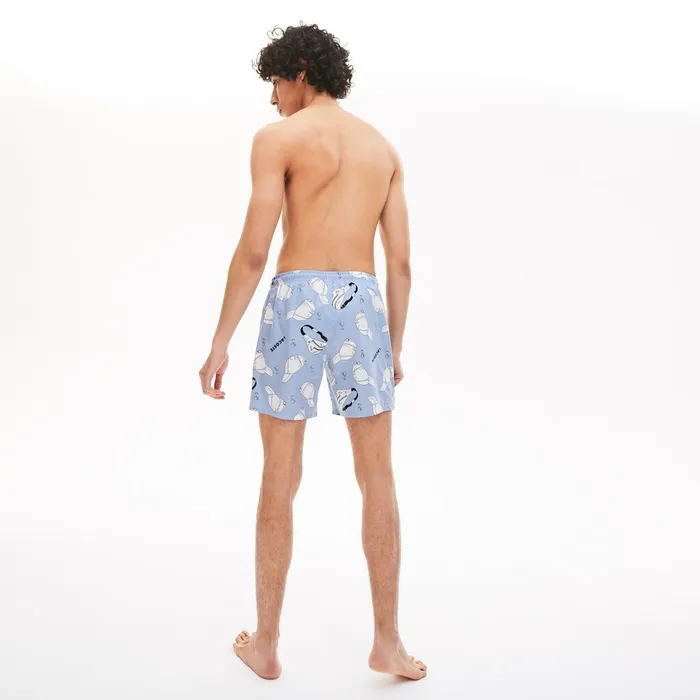 LIVE Urban Design Swim Shorts PurpleWhite Mens Lacoste Swimwear Online