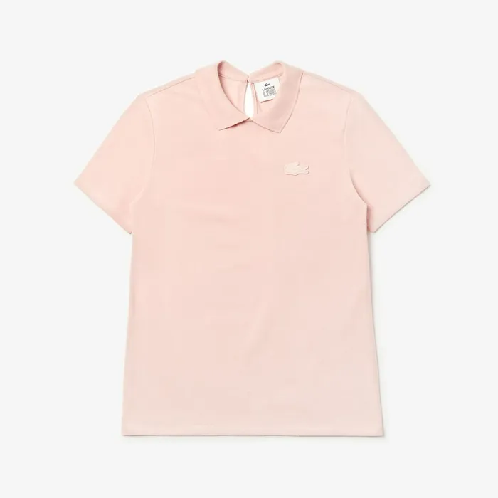 LIVE VelvetCroc Piqu Polo Shirt Light Pink Womens Lacoste Polos Online Store