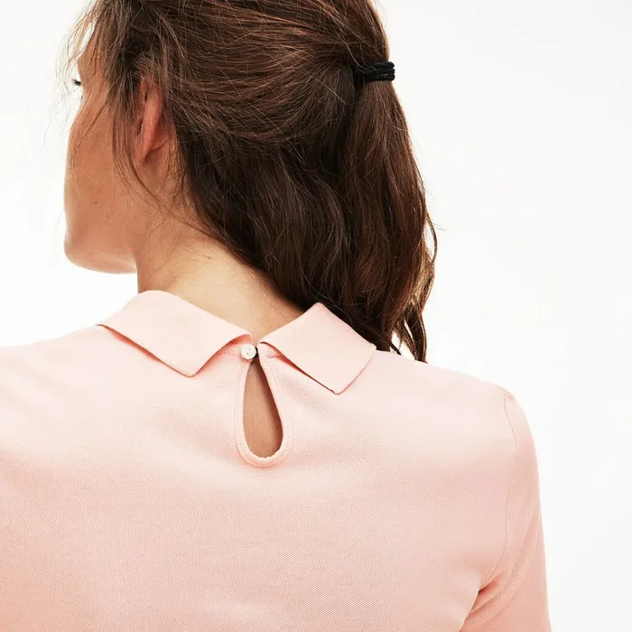 LIVE VelvetCroc Piqu Polo Shirt Light Pink Womens Lacoste Polos Online Store