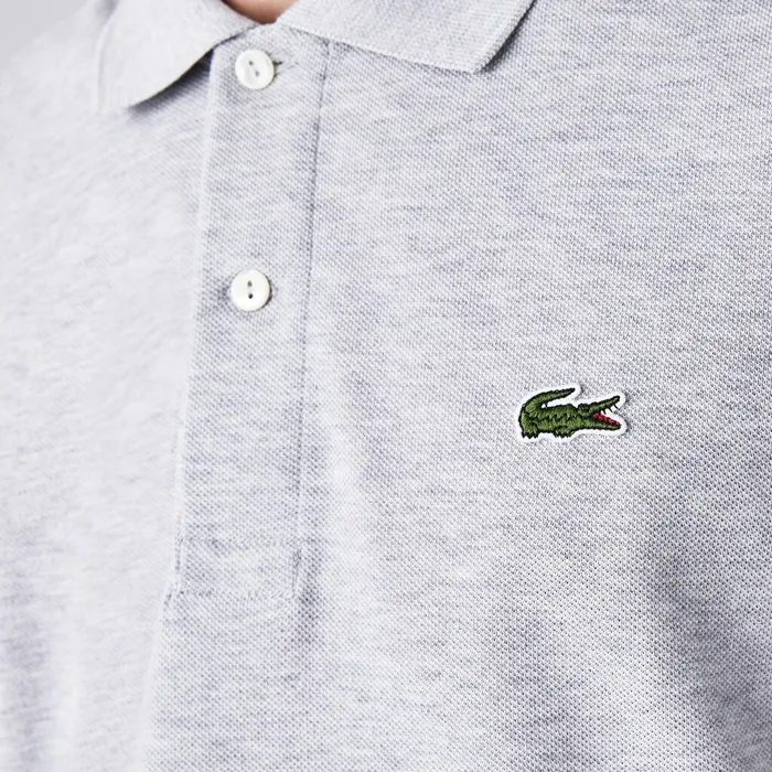 LongSleeve Classic Fit Polo Shirt Grey Chine Mens Lacoste Polos Gift 4 You