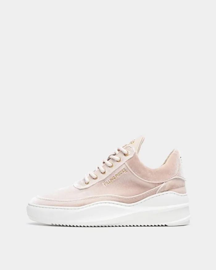 Low Eva Sky Velvet Beige Women Filling Pieces Sneakers