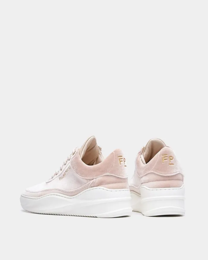Low Eva Sky Velvet Beige Women Filling Pieces Sneakers