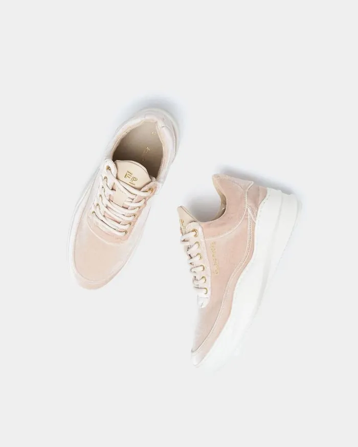 Low Eva Sky Velvet Beige Women Filling Pieces Sneakers