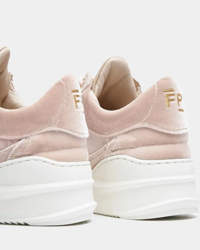 Low Eva Sky Velvet Beige Women Filling Pieces Sneakers