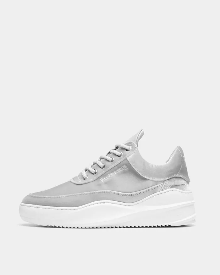 Low Eva Sky Velvet Grey Women Filling Pieces Sneakers