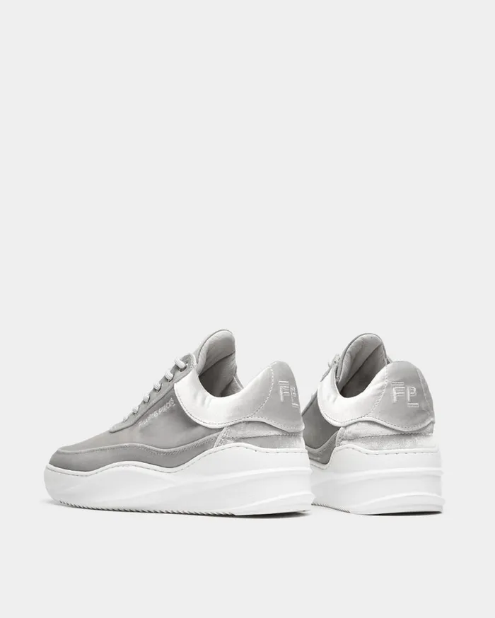 Low Eva Sky Velvet Grey Women Filling Pieces Sneakers