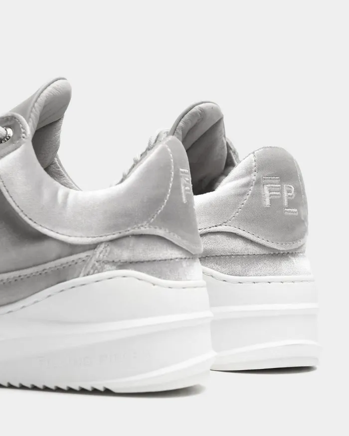 Low Eva Sky Velvet Grey Women Filling Pieces Sneakers