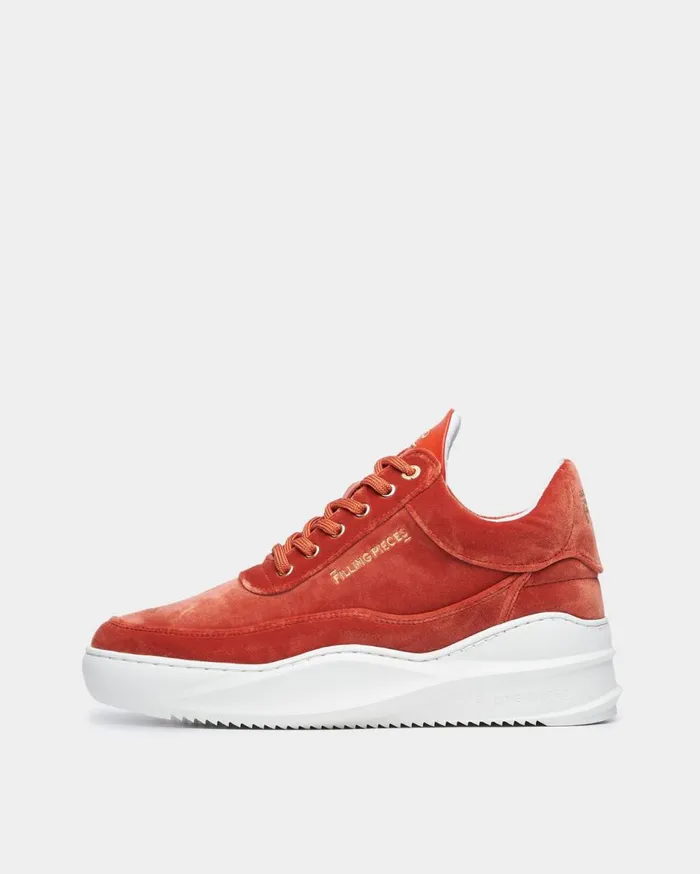 Low Eva Sky Velvet Orange Women Filling Pieces Sneakers