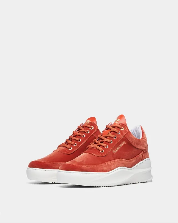 Low Eva Sky Velvet Orange Women Filling Pieces Sneakers