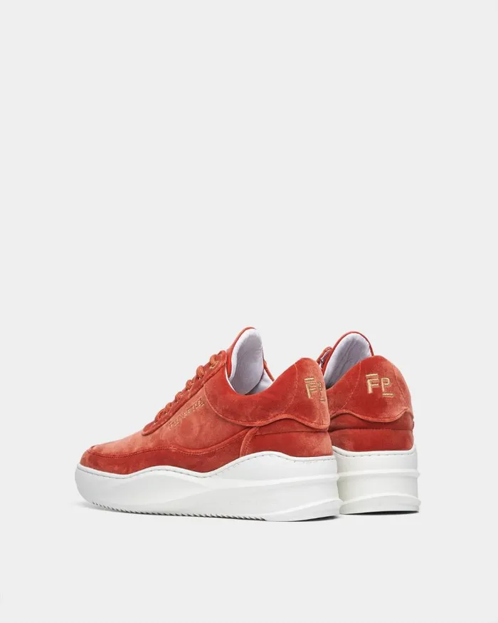 Low Eva Sky Velvet Orange Women Filling Pieces Sneakers