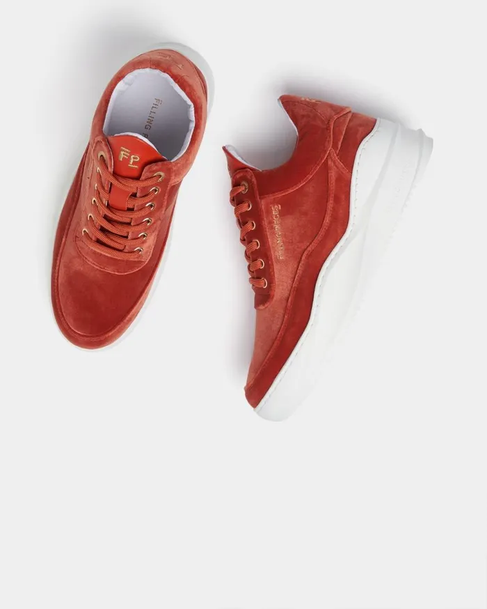 Low Eva Sky Velvet Orange Women Filling Pieces Sneakers