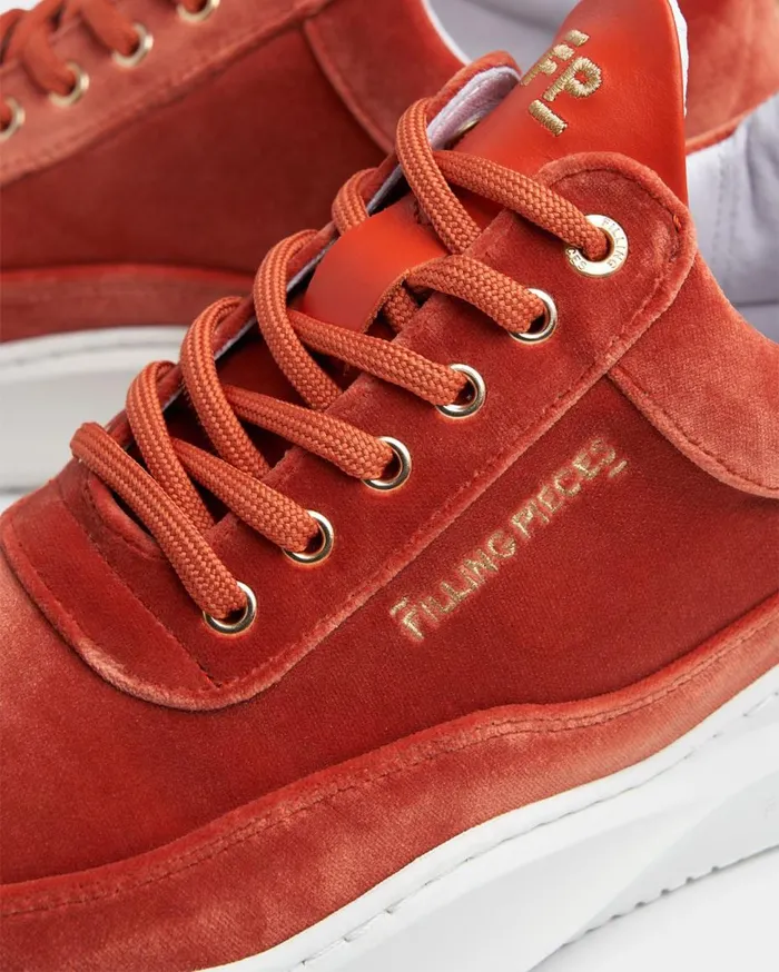 Low Eva Sky Velvet Orange Women Filling Pieces Sneakers