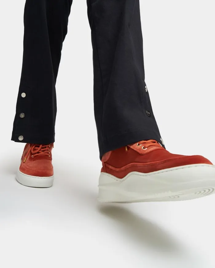 Low Eva Sky Velvet Orange Women Filling Pieces Sneakers