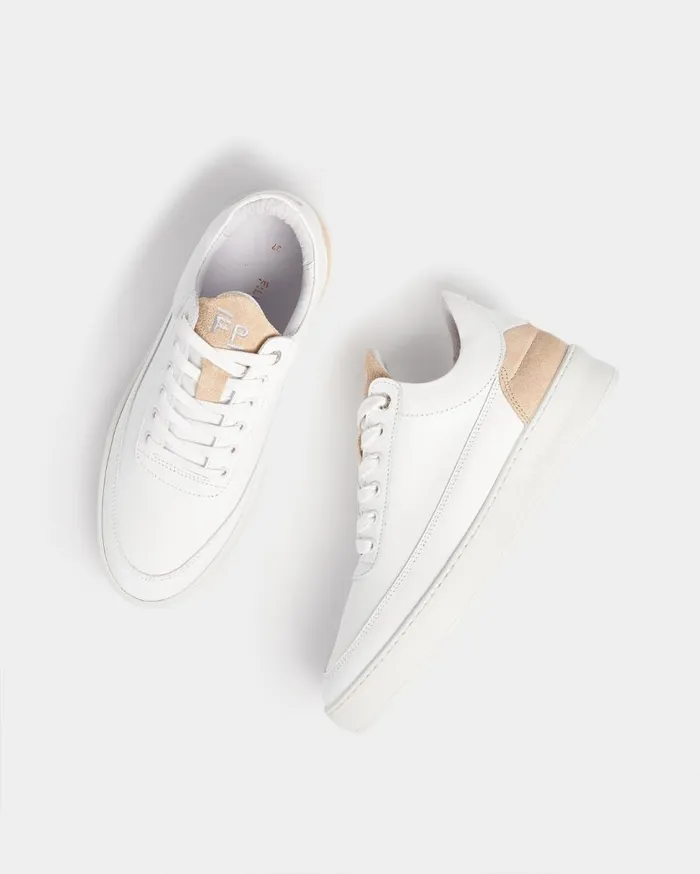 Low Eva Suede White Women Filling Pieces Sneakers