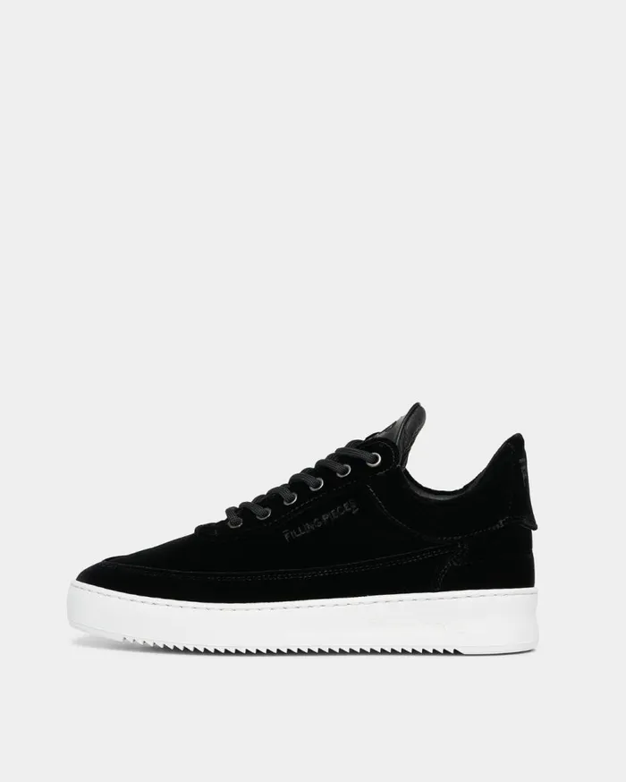 Low Eva Velvet Black Women Filling Pieces Sneakers