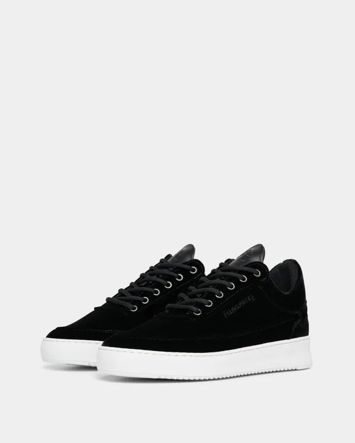 Low Eva Velvet Black Women Filling Pieces Sneakers