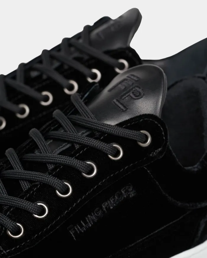 Low Eva Velvet Black Women Filling Pieces Sneakers