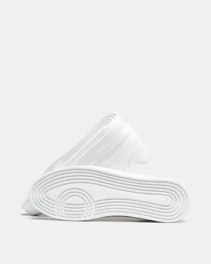 Low Plain Court All White WomenMen Filling Pieces Sneakers
