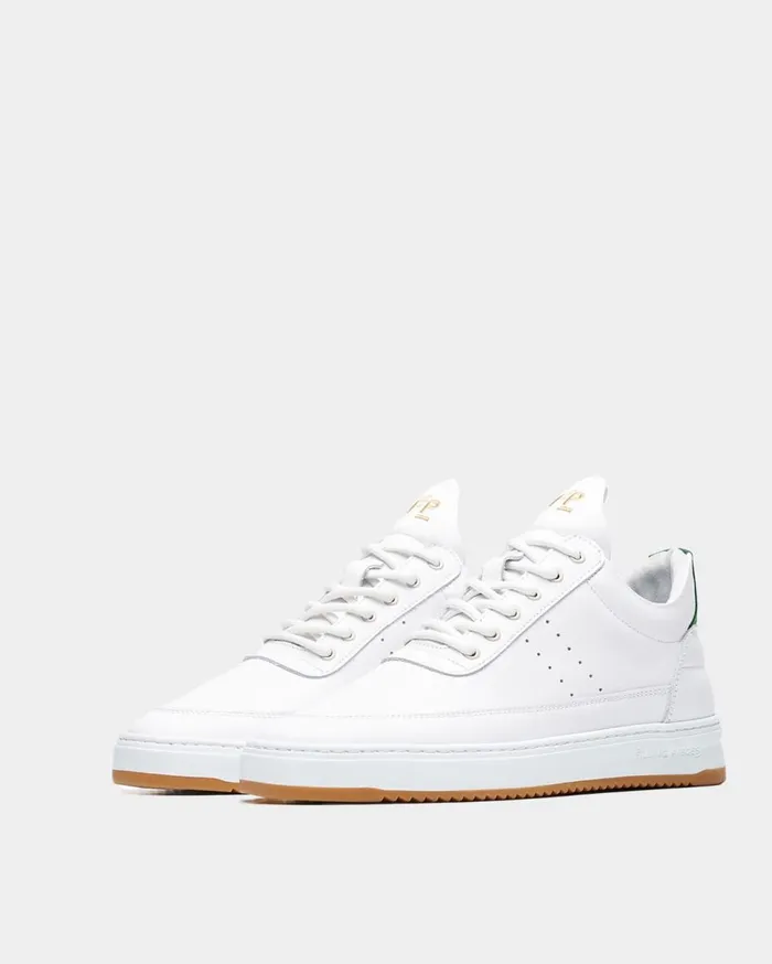 Low Top Bianco Green MenWomen Filling Pieces Sneakers