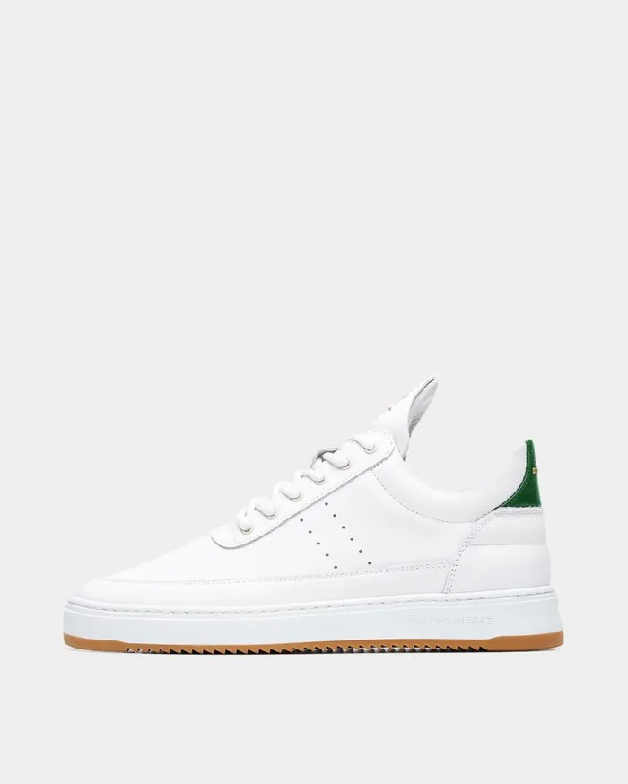Low Top Bianco Green WomenMen Filling Pieces Sneakers