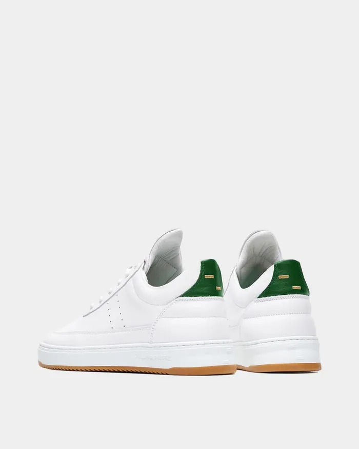 Low Top Bianco Green WomenMen Filling Pieces Sneakers