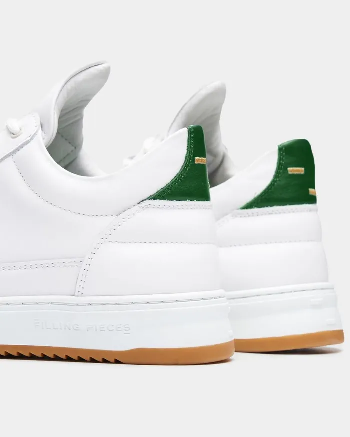 Low Top Bianco Green WomenMen Filling Pieces Sneakers
