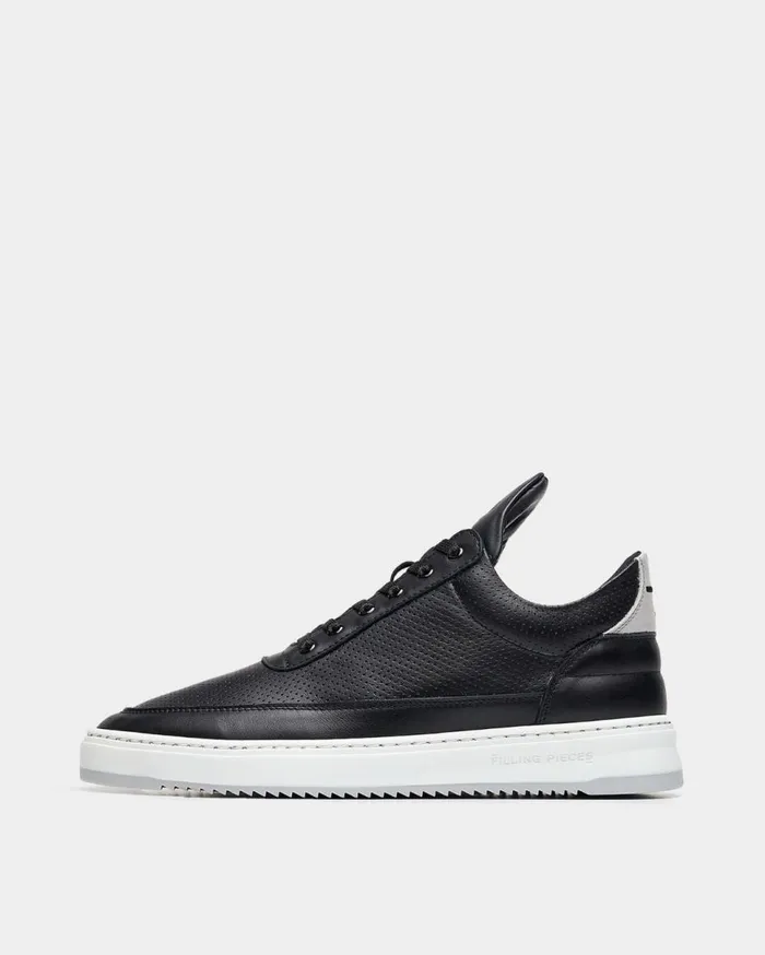 Low Top Bianco Perforated Black MenWomen Filling Pieces Sneakers