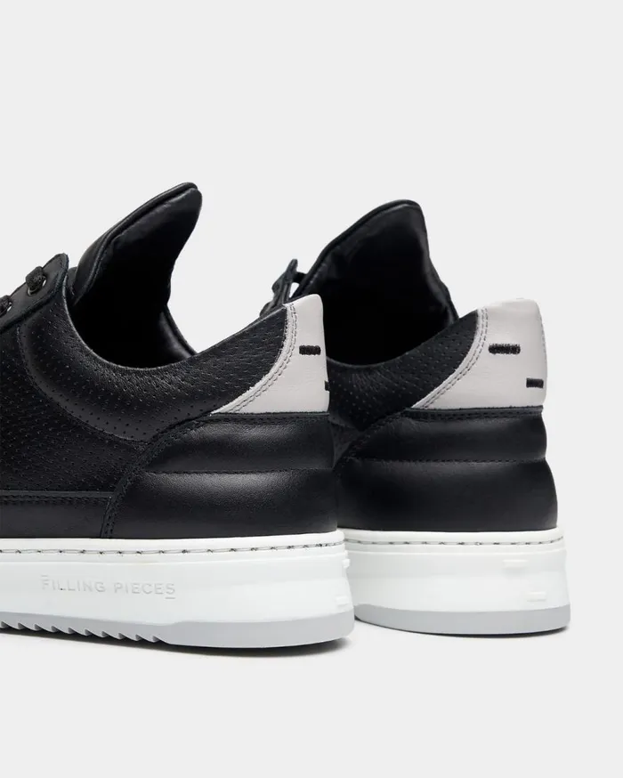 Low Top Bianco Perforated Black MenWomen Filling Pieces Sneakers