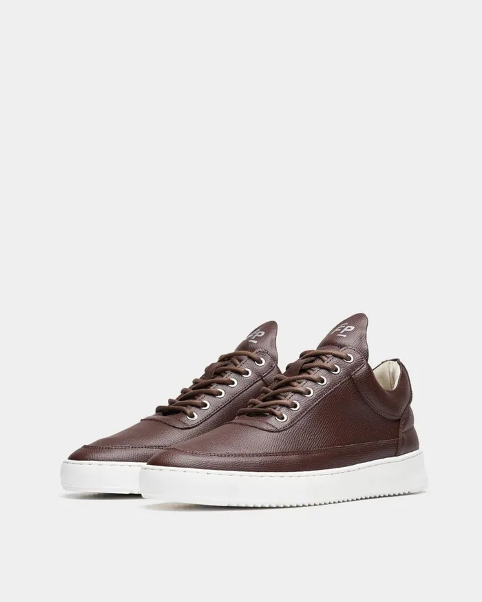 Low Top Crumbs Dark Brown Men Filling Pieces Sneakers