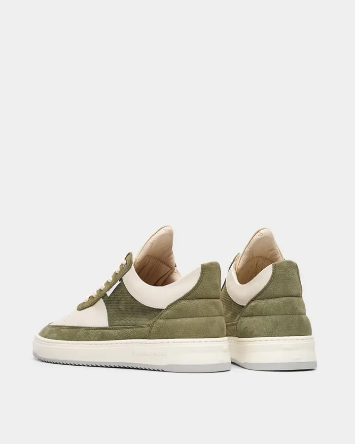 Low Top Game Green Men Filling Pieces Sneakers