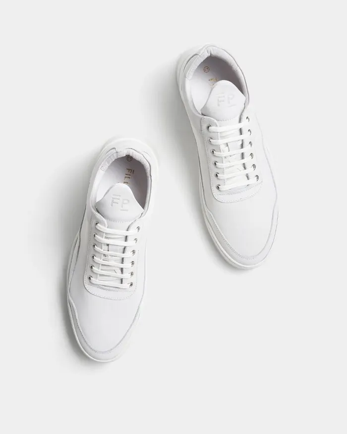 Low Top Ghost Nappa White WomenMen Filling Pieces Sneakers