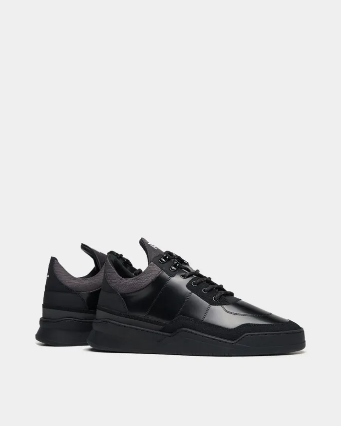 Low Top Ghost Radar All Black MenWomen Filling Pieces Sneakers