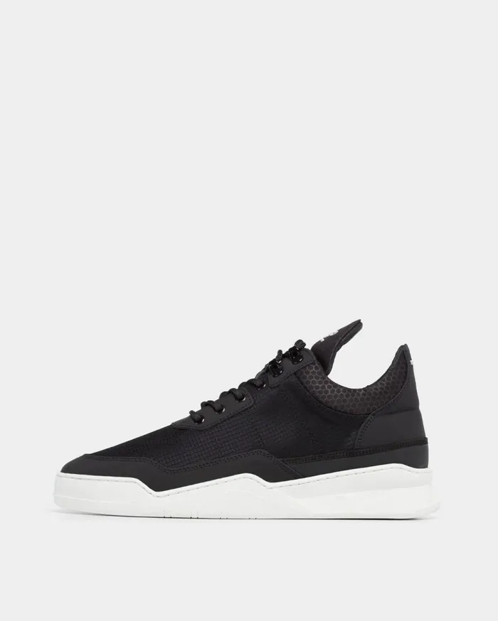 Low Top Ghost Radar Black WomenMen Filling Pieces Sneakers