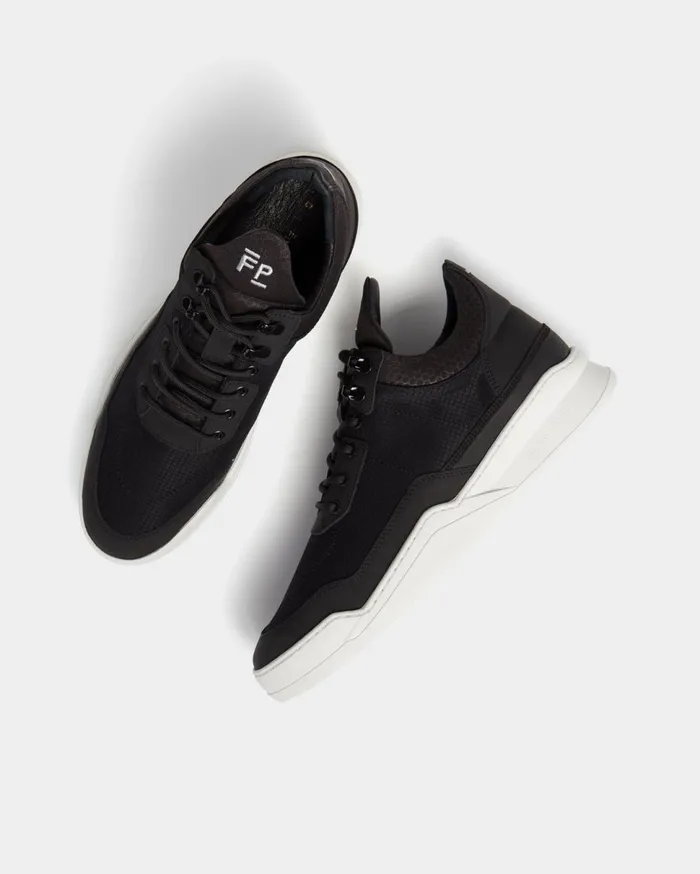 Low Top Ghost Radar Black WomenMen Filling Pieces Sneakers